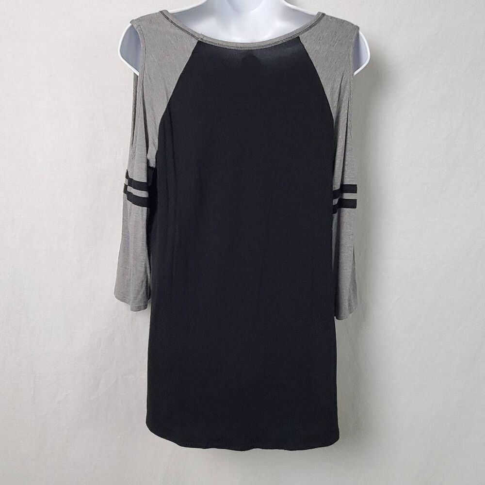 Stylish Black and Gray Women's Top - Picture 4 of 7